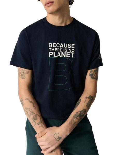 Camiseta Ecoalf Great B Marino Para Hombre