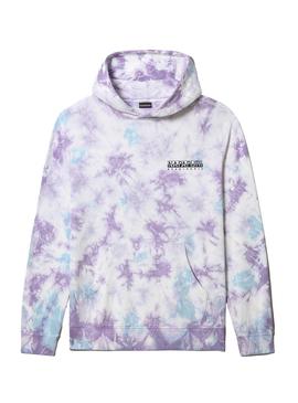 Sudadera Napapijri Tie Dye Lila para Hombre