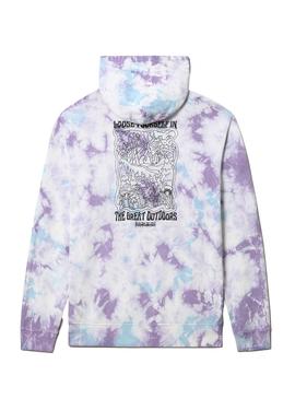 Sudadera Napapijri Tie Dye Lila para Hombre