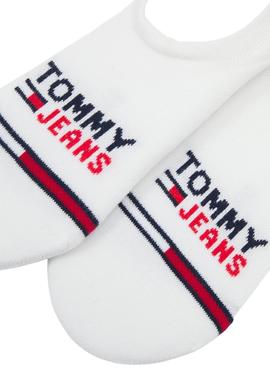 Calcetines Tommy Jeans Invisibles Logo Blancos