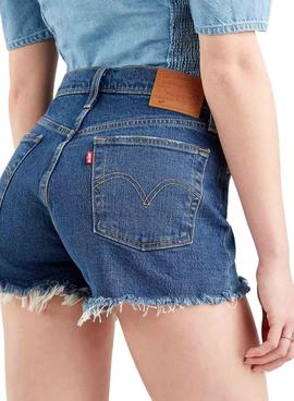 Short Vaquero Levis 501 Original Azul para Mujer