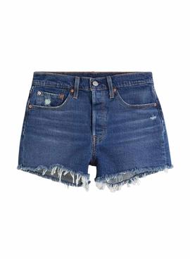 Short Vaquero Levis 501 Original Azul para Mujer