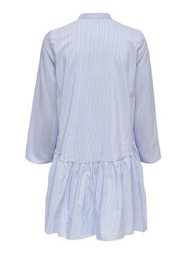 Vestido Only Onlditte Stripe 3/4 Azul Para Mujer