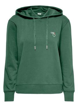 Sudadera Only Logo Verde Para Mujer