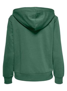 Sudadera Only Logo Verde Para Mujer