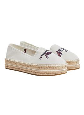 Alpargata Tommy Hilfiger Signature Blanca Mujer