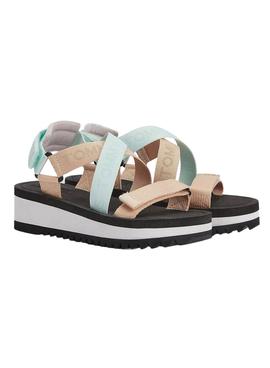 Sandalias Tommy Jeans Tiras Multicolor Mujer