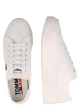 Zapatillas Tommy Jeans Flatform Blanca Mujer