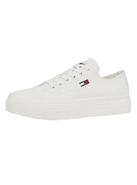 Zapatillas Tommy Jeans Flatform Blanca Mujer