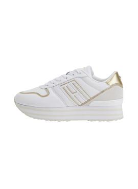 Zapatillas Tommy Hilfiger Mesh Flatform Blanca 