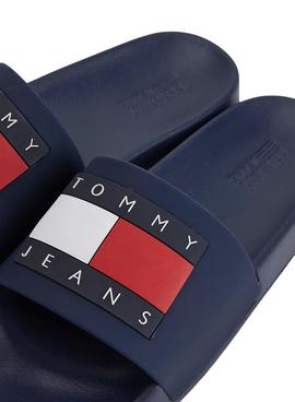 Chanclas Tommy Jeans Flag Pool Marino Mujer
