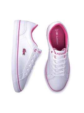 Zapatilla Lacoste Lerond Blanco Rosa Niña