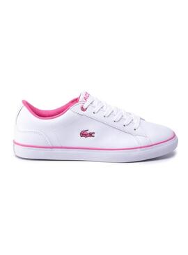 Zapatilla Lacoste Lerond Blanco Rosa Niña