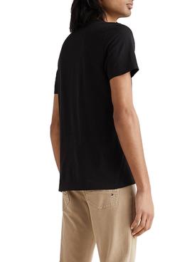 Camiseta Tommy Hilfiger Square Logo Negra Hombre