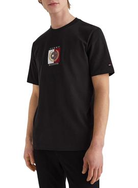 Camiseta Tommy Hilfiger Icon Square Logo Negra