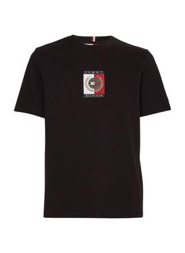 Camiseta Tommy Hilfiger Icon Square Logo Negra