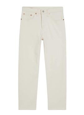 Pantalón Vaquero Levis 501 Crop Blanco para Mujer