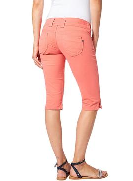 Bermuda Pepe Jeans Venus Crop Naranja Mujer