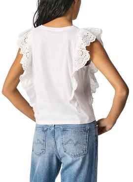 Camiseta Pepe Jeans Brunella Blanca para Mujer