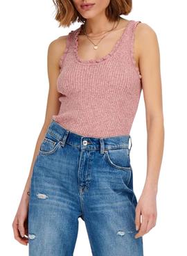 Top Only Lina Ruffle Rosa para Mujer