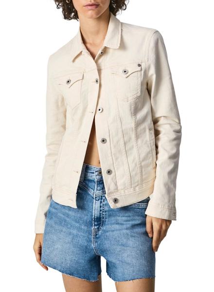 Cazadora Vaquera Pepe Jeans Beige Mujer