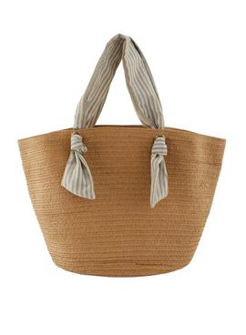 Bolso Pieces Villa Shopper Camel Beige para Mujer