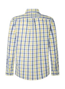 Camisa Pepe Jeans Port Cuadros Amarilla Hombre