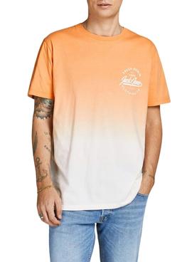 Camiseta Jack And Jones Tarif Naranja Hombre