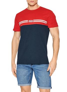 Camiseta Jack And Jones Steve Roja Hombre