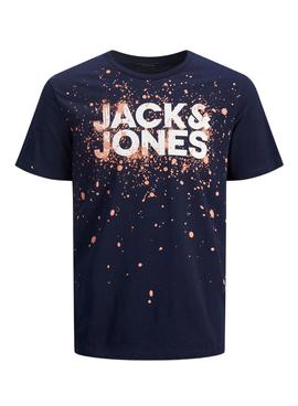 Camiseta Jack And Jones New Splash Negra Hombre