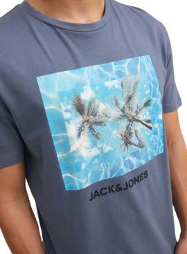 Camiseta Jack And Jones Billboard. Azul Hombre