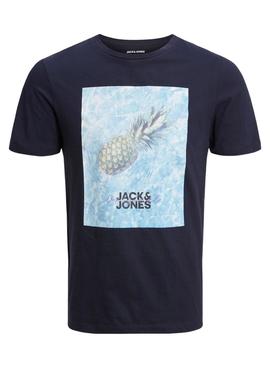 Camiseta Jack And Jones Billboard Marino Hombre