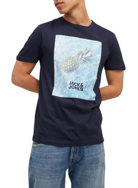 Camiseta Jack And Jones Billboard Marino Hombre