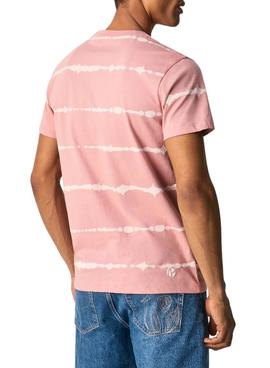 Camiseta Pepe Jeans Alam Rosa Tie Dye para Hombre