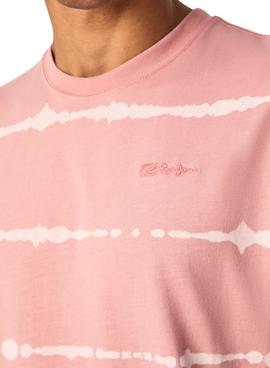 Camiseta Pepe Jeans Alam Rosa Tie Dye para Hombre