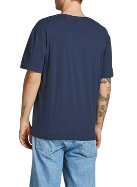 Camiseta Jack And Jones Flower Marina Hombre 