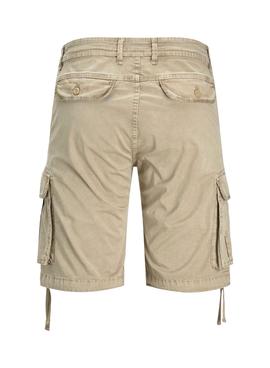 Bermuda Jack and Jones Zeus Cargo Beige Hombre