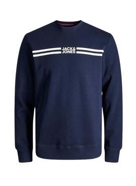 Sudadera Jack And Jones Steve. Marino Hombre