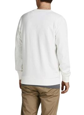 Sudadera Jack And Jones Flower Blanca Hombre 