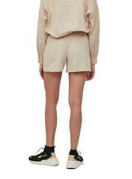 Short Vila Chellie HW Beige Para Mujer