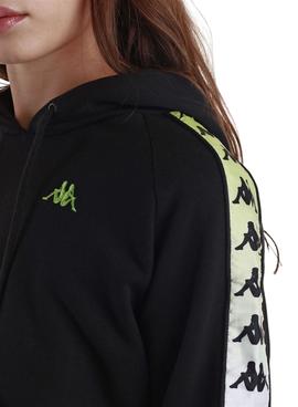 Sudadera Kappa Tamas Degrade Negra para Mujer