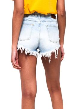 Short Superdry Eliza Light Denim Mujer