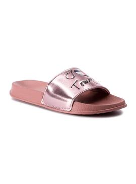 Chanclas Tommy Hilfiger Pool Slide Rosa Niña