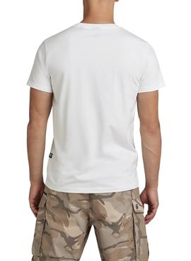 Camiseta G-Star Scarf Print Blanca para Hombre