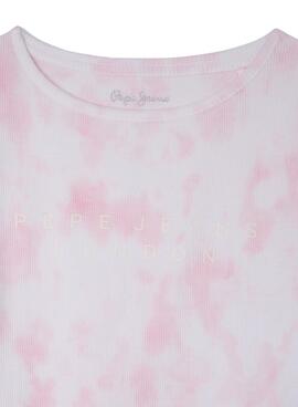 Camiseta Pepe Jeans Hermione Tie Dye Rosa Niña