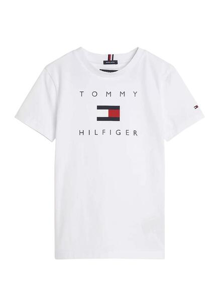 Camiseta Tommy Logo Blanca para