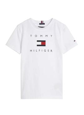 Camiseta Tommy Hilfiger Logo Blanca para Niño