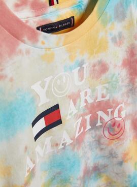 Camiseta Tommy Hilfiger Tie Dye Multi para Niño