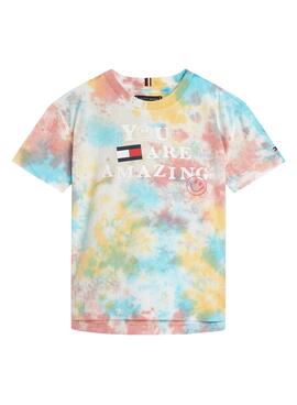 Camiseta Tommy Hilfiger Tie Dye Multi para Niño