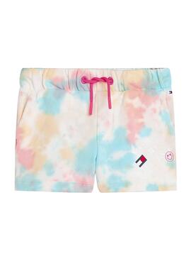 Short Tommy Hilfiger Tie Dye Multicolor para Niña